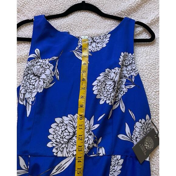 NWT Vince Camuto Women’s Maxi Blue Floral Short Sleeve Dress 12 NWT 148$ - Picture 8 of 11